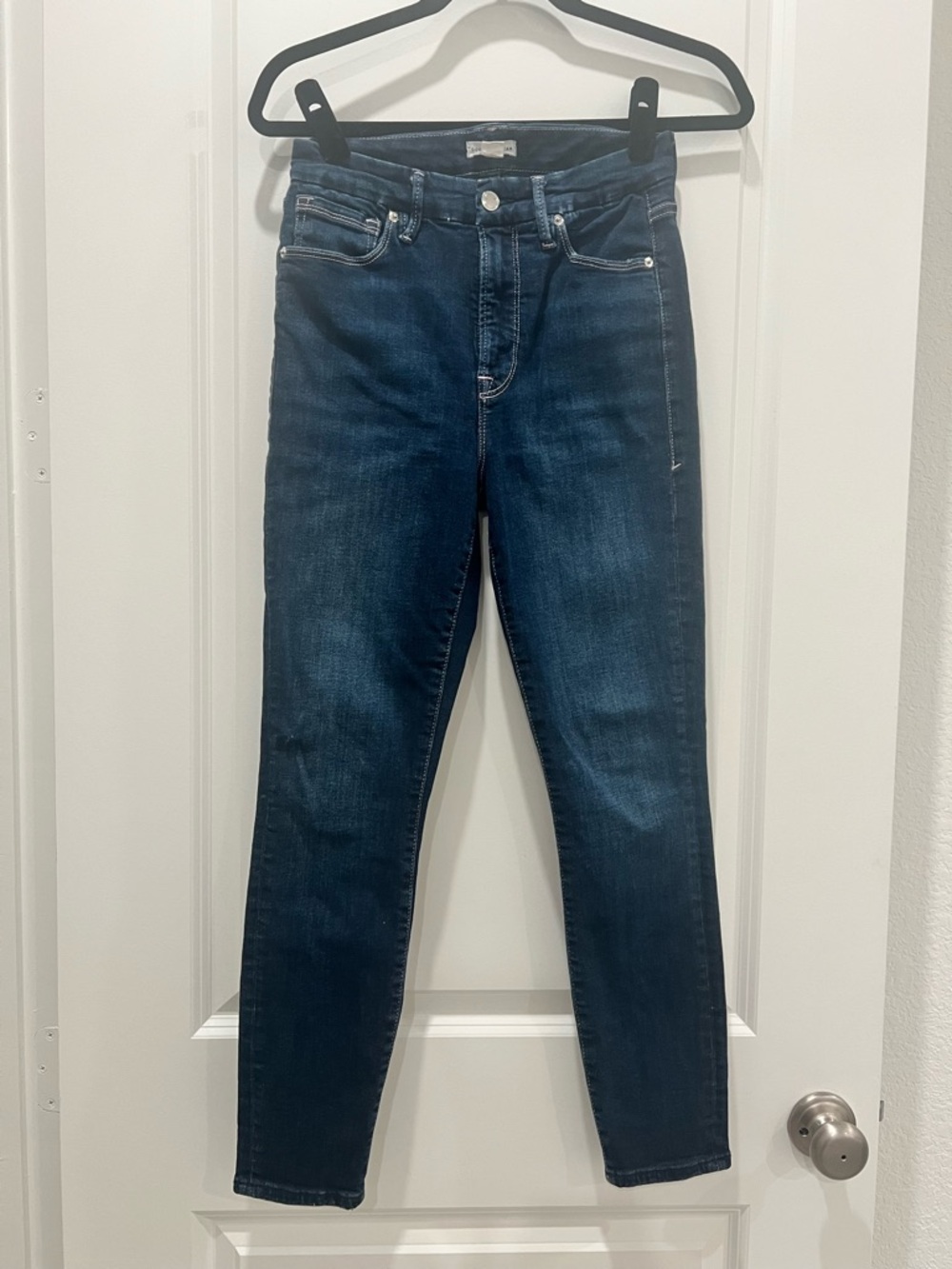 Good American High Rise Skinny Jeans Dark Wash Size 4